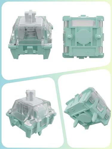 Image of GUYEKS Gateron Magnetic Jade Keyboard Switches,Pre-lubed,30gf Switches Keyboards,Compatible with RGB LED,Freely Setting Pre-Travel Key Switches for MX Mechanical Keyboard Suitable (10PCS)