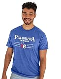 Blue 84 Philadelphia 76Ers NBA Officially Licensed Bi-Blend T-Shirt Heathered Team Color, Large