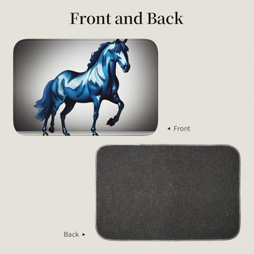 Tapis de sol ourlet Lock Edge durable motif cheval bleu