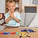LiKee Open Ended Wooden Shape Puzzles with 36 Blocks and 60 Pattern Shapes for Toddlers 3+ Years Old, Montessori Toys Preschool Education Activity for Kids 4-8 Yrs