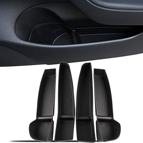 Motrobe for 2016-2021 Tesla Model 3 Door Side Storage Box Door Handle Armrest Tray Organizer for Model 3 Front Rear Door 2023 Upgraded Set of 4