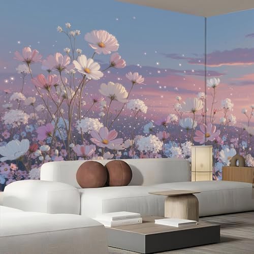 Papier peint panoramique 3D fleurs sauvages poster mural salon chambre 200x140