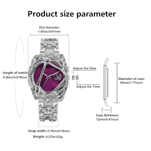 BARAMON Cool Watch for Men, Hip Hop Rock Punk Quartz Wristwatch — view 3
