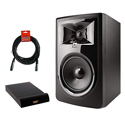 Jbl 306P Mkii Powered 6.5" Two-Way Studio Monitor With Ip-M Isolation Pad (Medium, Single) & 20' Xlr Cable Bundle #TOP7