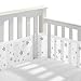 BreathableBaby Classic Breathable Mesh Crib Liner - Starlight White and Gray