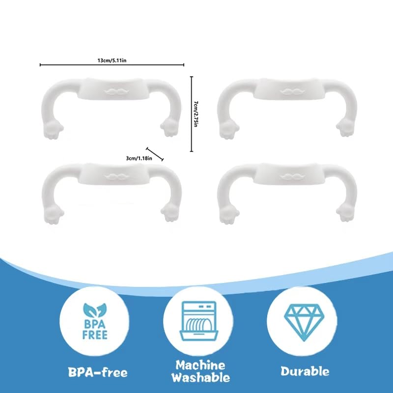 Miniatura 3 de Paquete de 4 soportes de silicona para biberones compatibles con botellas Lansinoh, botellas estrechas de Dr. Brown, NUK, Pigeon y otras marcas,