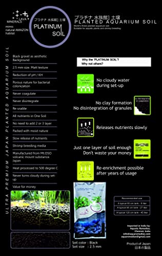 Image of Aquatic Remedies Platinum Planted and Shrimp Aquarium Soil | Product of Japan (9L)