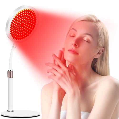 ed Light Therapy for Face and Neck with Adjustable Height Stand, Upgrated 3-in-1 Chip Designed Infrared Light Therapy Lamp, 100 LEDs 660nm＆850nm Deep Red Light Therapy Lamp for Sk-in,Pa-in