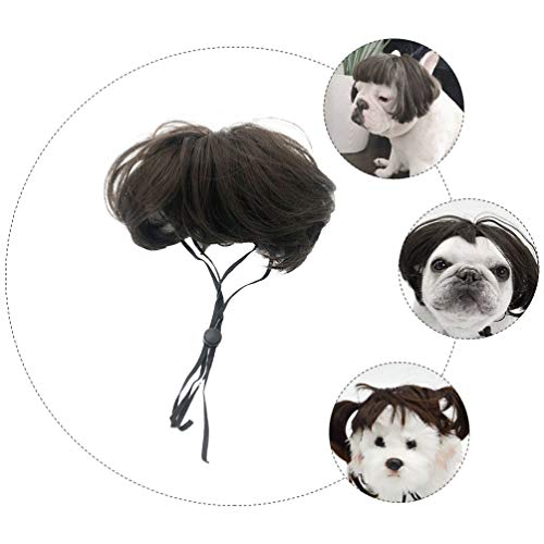 POPETPOP Trajes Do Animal de Estimação Cão Peruca BOBO Sintético Pequeno Gato Acessórios Para O Cabe