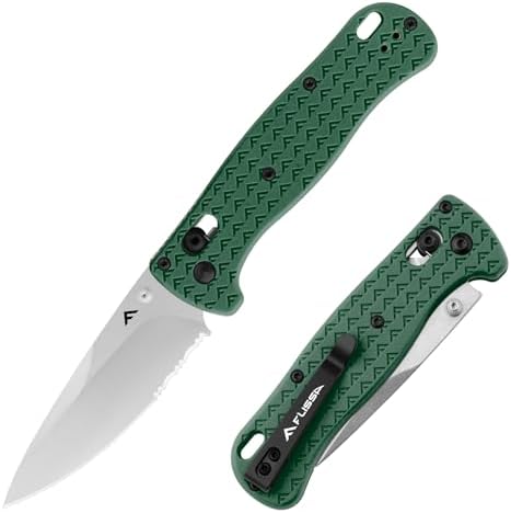 FLISSA Couteau de Poche Pliant, Couteau Randonnée avec Lame en ac...