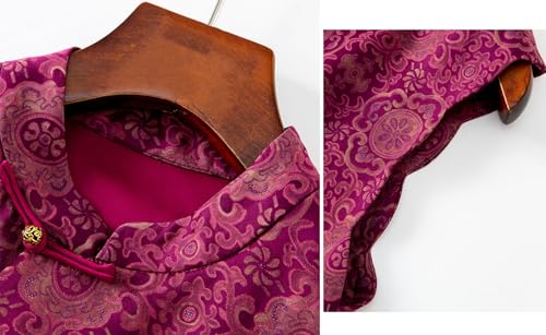 HangErFeng Chaleco de seda estilo chino mujer ropa tradicional brocado 4