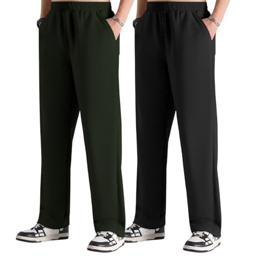 Image of GRECIILOOKS Men's Loose Mid Rise Regular | Sports Stylish Track Pant | Trouser (Available in Plus Size)