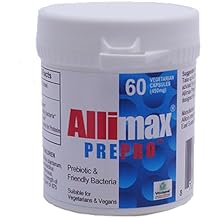 ALLIMAX Pre Pro - 60 Caps. Stabilized allicin Plus prebiotics, probiotics and Digestive enzymes.
