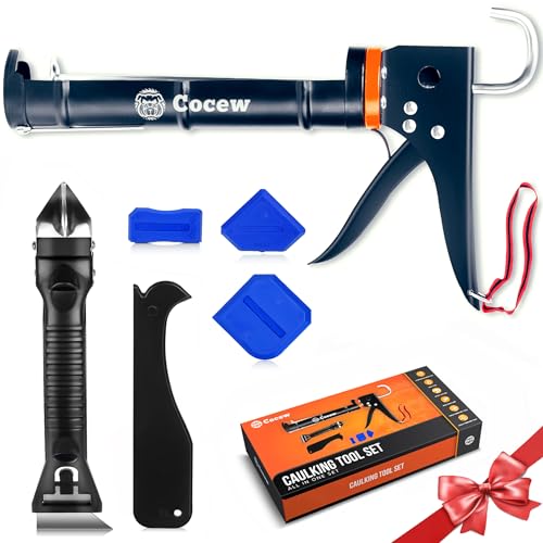 Caulk Gun Kit, Smooth Silicone Caulking Gun and Caulk Remover