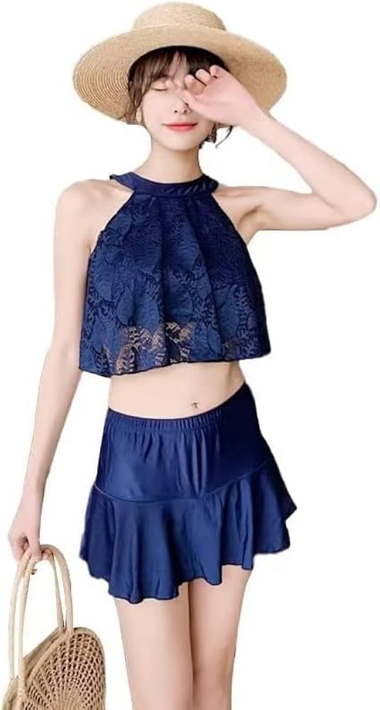 Amazon.co.jp: 水着レディース体型カバー水着ハイネックビキニ