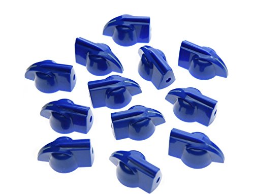 Boutons de tête de poulet vintage Kaish bleu surélevé pour amplificateur de guitare et pédale