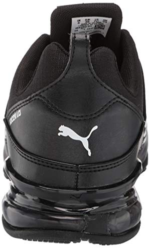 PUMA Puma Cell Regulate Running Shoe, Black White, 12.5 US Unisex Little Kid
