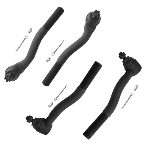 ASUPRICOS 4pcs Front Steering Kit for Jeep Grand Cherokee 1999-2004, Tie Rod End Inner and Outer Complete Kit