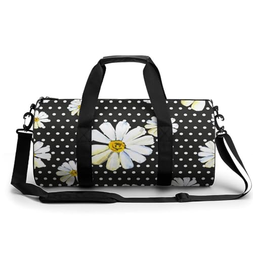 Sac de sport Marguerite : grand sac de voyage week-end duffel de 45cm