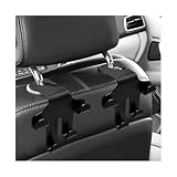 Sbulhia 2PCS Car Seat Headrest Hooks, 4-in-1 Sturdy Car Seat Back Hanger Multifunctional Hanging Holder, Heavy Duty Auto Storage Hook Organizer for Handbags Purses Coats Grocery Bags