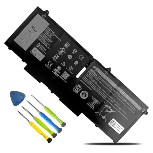 Image of 58Wh 07KRV Laptop Battery Replacement for Dell Latitude 5430 5530 5530 7330 7430 7530 Precision 3570 P104F P104F005 P137G P137G004 Series H4PVC 0H4PVC 4FVJG O7KRV 08WRCR 078FWY Y86WG 0Y86WG 15.2V