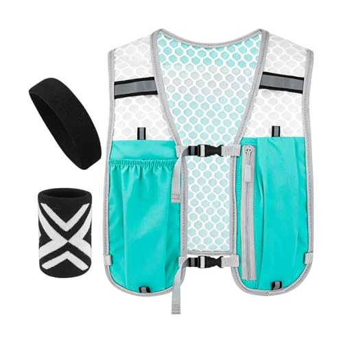 Chaleco para correr de noche ajustable con kit de hidratación