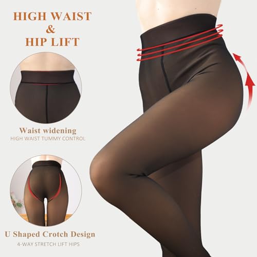 200D Thermal Opaque Winter Tights, Skin-Permeable, Slim Fit4