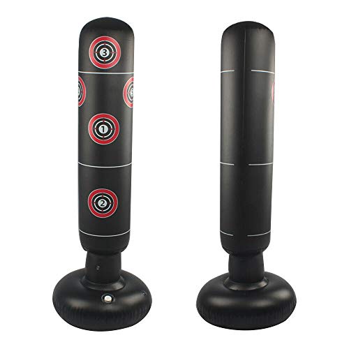 KKmoon Saco de soco inflável Postura de boxe coluna de boxe adulto crianças treinamento de fitness