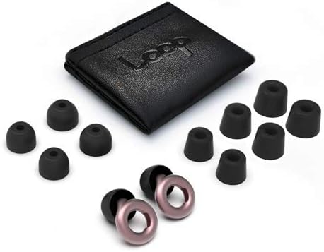Loop Earplugs for Noise Reduction (2 Ear Plugs) High Fidelity Ear Protection for Concerts, Work Noise Reduction, Studying, Musicians, Motorcycles, Relaxation - 20 dB Filter Sound Blocking - Rose Gold