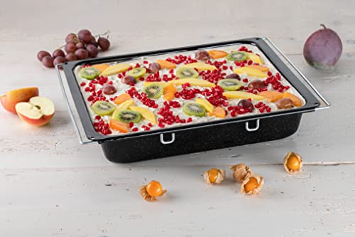 Riess, 0408-022 Multiflex High Baking Tray, Classic Baking Moulds, Dimensions 41-5 x 33 cm, Height 7.0 cm, Enamel, Black - Image 2