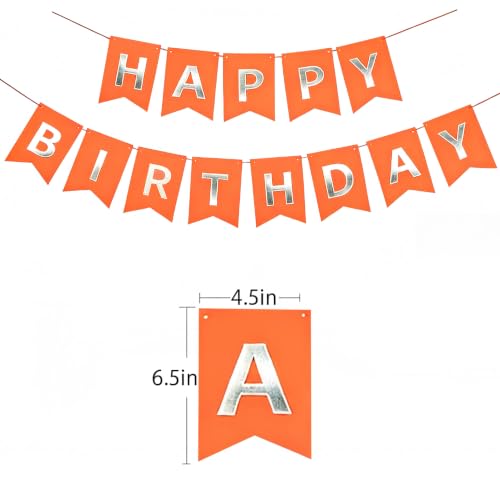 Image of Happy Birthday Banner Birthday Party Supplies (Orange)