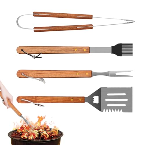 Ensemble d'outils de Barbecue, Ensemble d'ustensiles de Gril | Ensemble d'accessoires pour Barbecue,Kit d'accessoires pour Barbecue, Ensemble d'outils de Barbecue en Acier Inoxydable pour Le Camping,
