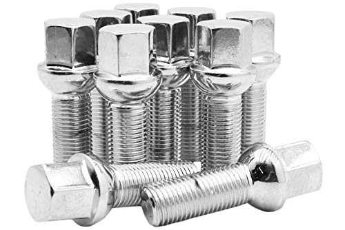 (20) Ball Seat 14x1.5 28mm Stock Lug Bolt Compatible with Mercedes Benz W204 C250 C300 C350 C63 AMG