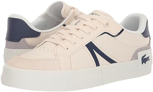 Lacoste Men's L004 223 4 CMA Sneaker, Off WHT/NVY, 9 | Image 6