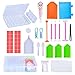 Produktbild 62 Stück Diamant Stickerei Werkzeuge, DIY Diamantwerkzeuge Set, 5D Diamond Painting Stickerei Kreuzstich Werkzeug Set mit Diamant Stickerei Box, für Kunst- und Bastelarbeiten