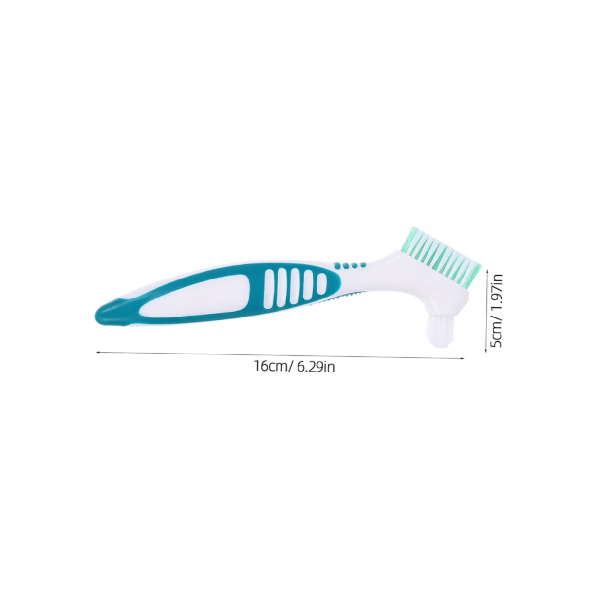 Baluue 20pezzi Spazzolini Per Pulizia Protesi Spazzola Doppia Faccia Con Manico Ergonomico Antiscivolo Perfetta Per Igiene e Manutenzione Denti Finti
