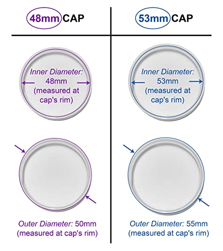 Water Systems Screw-On Caps For Water Cooler/Dispenser Plastic Jugs, 48Mm Bottle Lids #TOP1