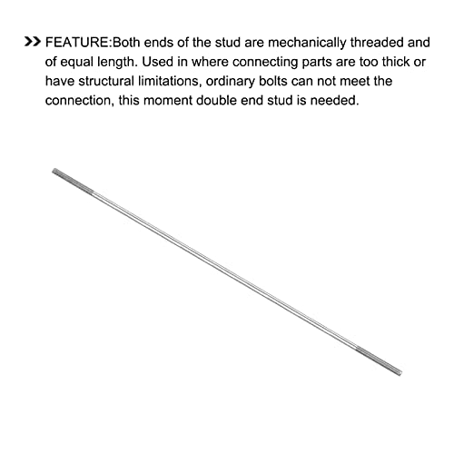 METALLIXITY Doppelseitige Stiftschrauben (M4-Gewinde 150 mm Länge) 5 Stück, 304 Edelstahl Doppelgewindestangenbolzen – für die Hauswartung