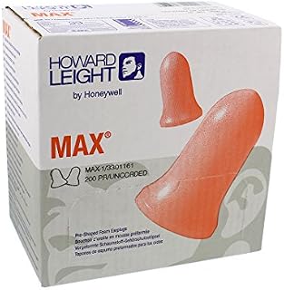 Howard Leight by Honeywell MAX Disposable Foam Earplugs, 200-Pairs (MAX-1) by Howard Leight