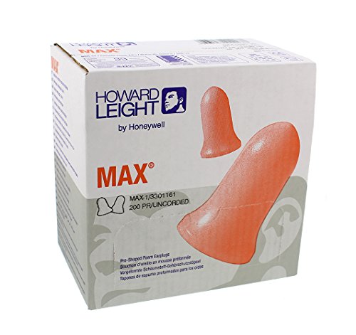 Howard Leight by Honeywell MAX Disposable Foam Earplugs, 200-Pairs (MAX-1) by Howard Leight