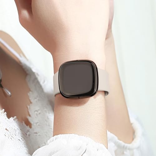 Image of Meliya Soft Strap for Fitbit Versa 4 / Versa 3 / Sense 2 / Sense(Watch Not Included), Flexible Premium Elastomer TPU Adjustable Watch Straps, Sport Replacement Band for Women Men