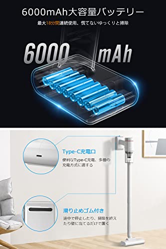 【2022新登場 12000pa強力吸引】 掃除機 コードレス 充電式