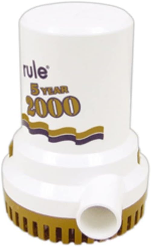 Rule 04 1500 Old Series Non-Automatic Submersible 12V DC Bilge Pump, Beige : Everything Else