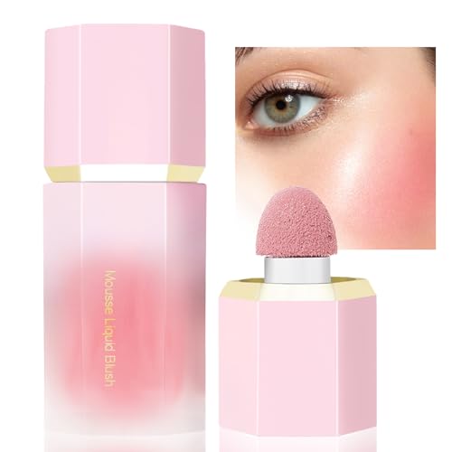 Liquid Blush Makeup, Soft Cream Blushers for Cheeks Make Up, Blush Stick Natural Looking Color Long-Wearing Smudge Proof, Waterproof Lightweight Blush Makeup for Mature Skin (Mystery)