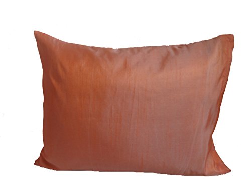 Saffron - Safran Handmade Taie d'oreiller King Queen Voyage Standard pour téléphone Portable Polyester Dupioni Solid Color Euro 26X26 Atomic Orange