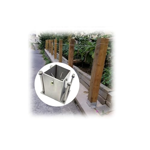 Supporto per Base palo Recinzione per pergola, Protezione palo, staffe per Base palo Recinzione, Supporti palo Recinzione, per Cassette postali in Legno, pergolati, Gazebo, padiglioni, Terra