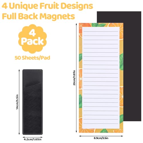 Bloc-notes magnétiques pour frigo Thboxes avec étui stylos anti-perte - 2