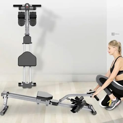 Indoor Folding Rowing Machine, Hydraulic Scull Rowing Equipment with LED Display, Home Cardio Fitness Equipment - Image 7