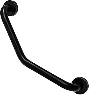 FChome 17.3 Inch Bathroom Shower Grab Bar，Bathtub Arm Safe-Grip Bar Stainless Steel Shower Handle Wall Mount Handicap Grab Bars for Bathroom Black.