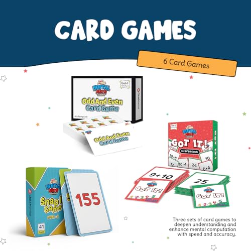 Image of ClassMonitor Senior Mental Math Kit for Ages 6+ | Challenging Math Activities for Kids | 180+ Activities| Boosts Numeracy and Logical Thinking | Developed by Expert Educators and Mathematicians